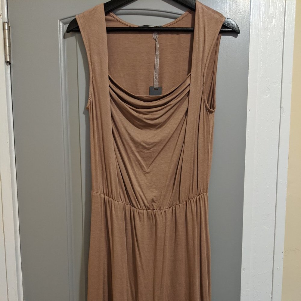 NWT Matty M Draped Dress: Pockets Sz S Rose/Mauve